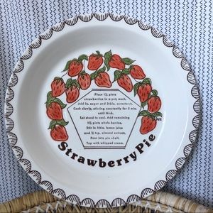Vintage Strawberry Pie Plate